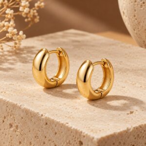 Everyday Huggie Hoops — Her Jewels anti-tarnish everyday jewellery